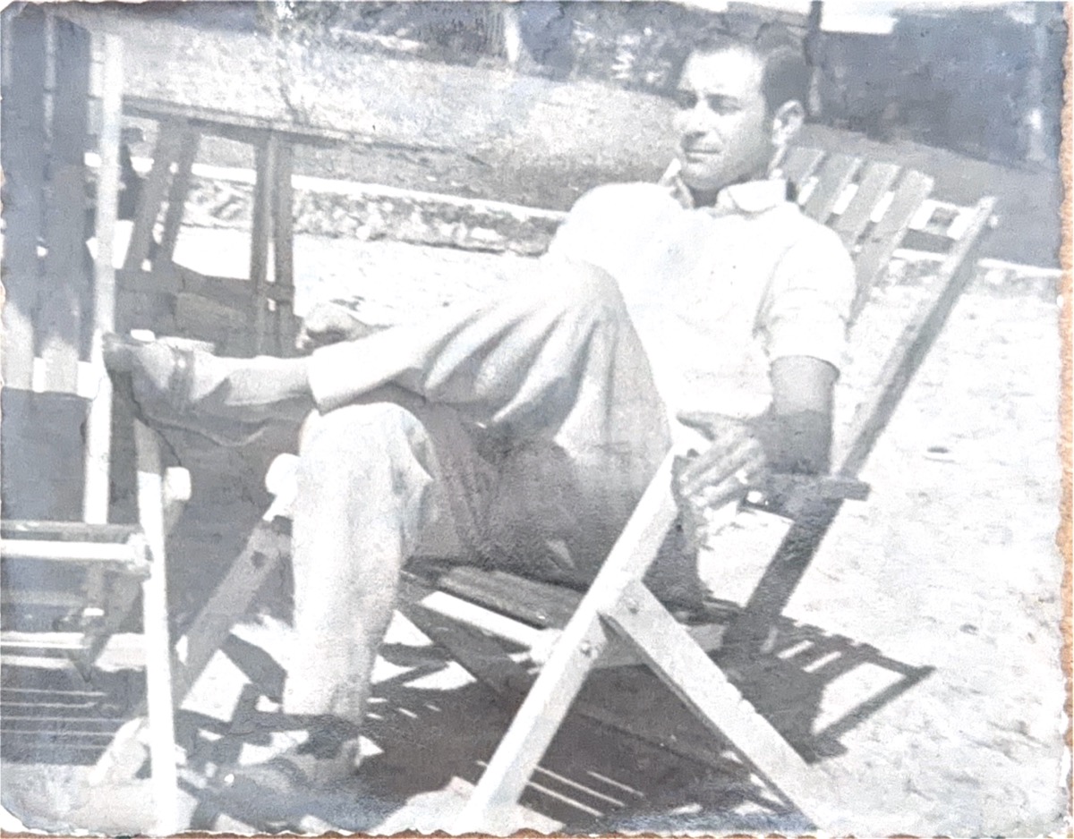 Man on steps