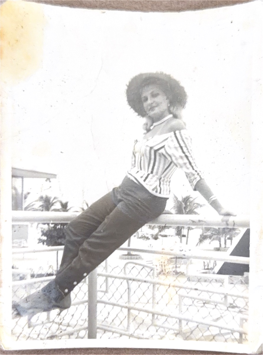 Woman on railing